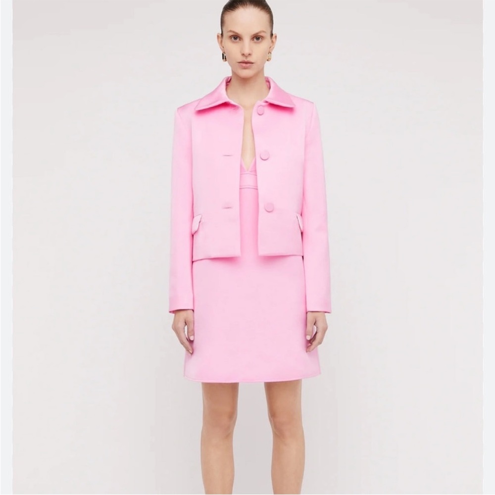 NWT Scanlan Theodore Satin Jacket in Pink